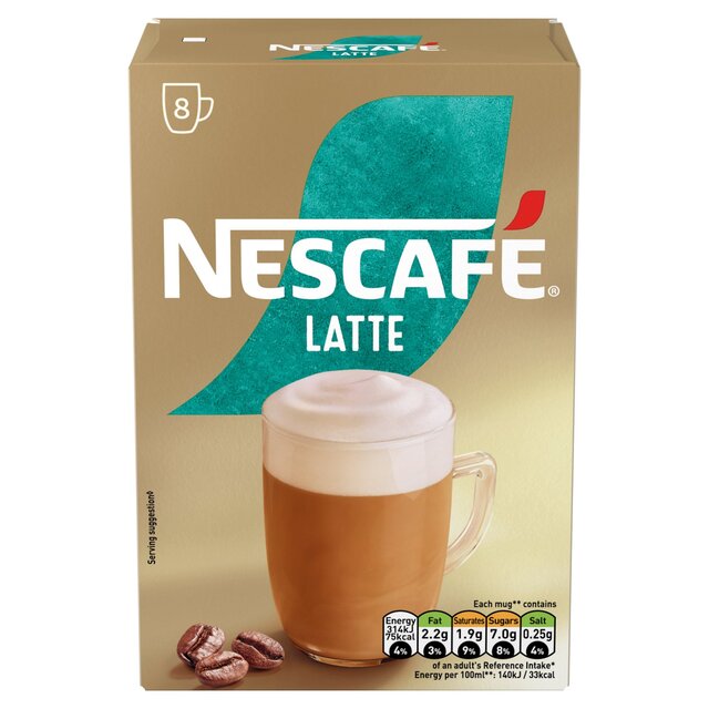 Nescafe Latte Instant Coffee 8 per pack