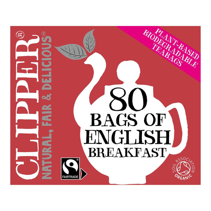 Clipper Organic Fairtrade English Breakfast Tea 80 por paquete 