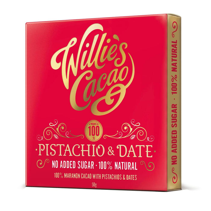 Willies Kakao -Pistazien & Datum 100% 50g