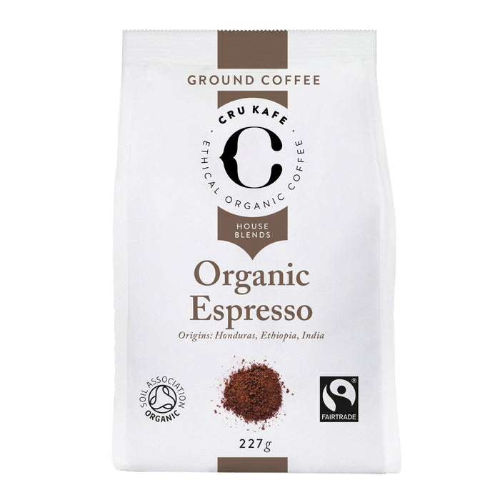 Cru Kafe Organic Fairtrade Espresso Holid Coffee 227g