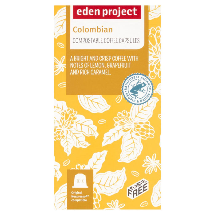 Eden Project Home Compostable Nespresso Capsules Colombia 10 por paquete