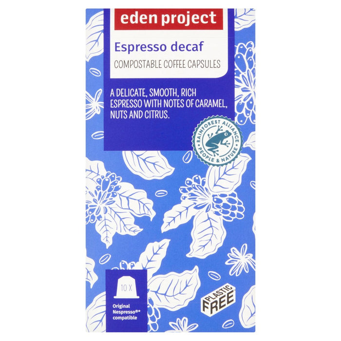 Eden Project Home Compostable Nespresso Capsules décaffer 10 par pack