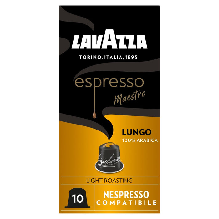 Lavazza espresso lungo aluminio nespresso cápsulas compatibles 10 por paquete