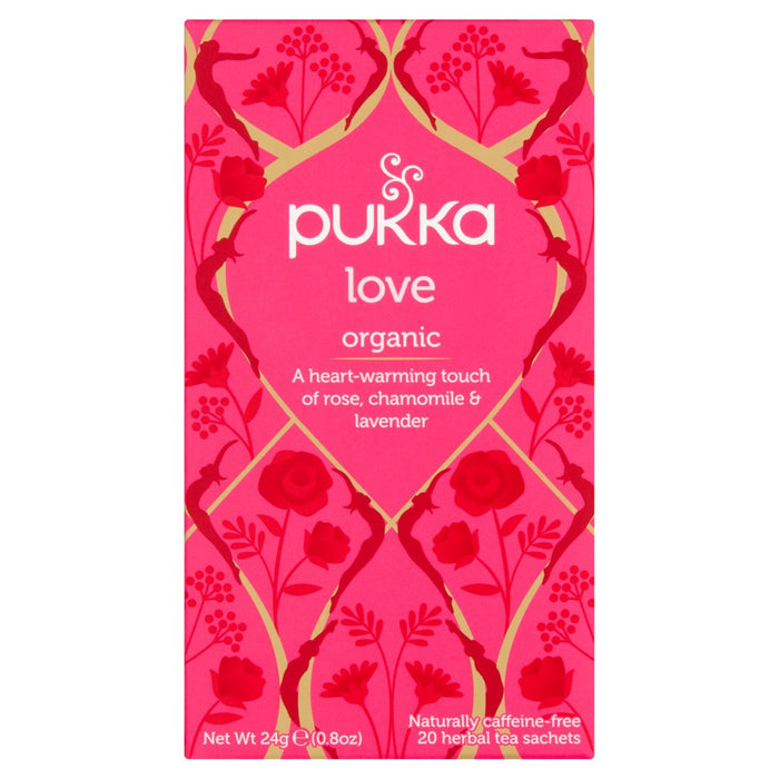 Bolsas de té de amor orgánico Pukka 20 por paquete