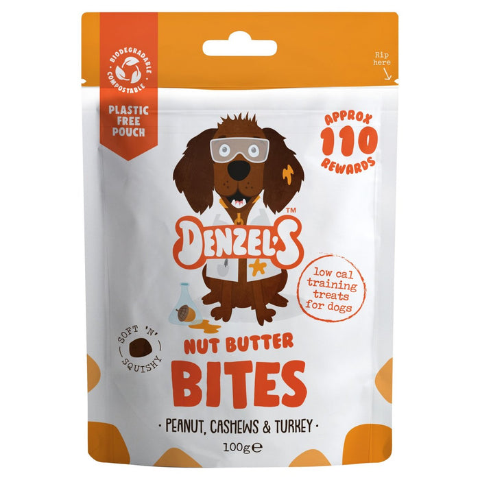 Denzel's Nut Butter Training Bites Peanut Cashews & Turkey 100g