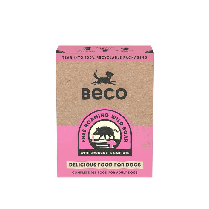 Beco Haustiere Erwachsene Getreide kostenlos nasse Hundefutter mit Wildschwein & Freilandhuhn 375G