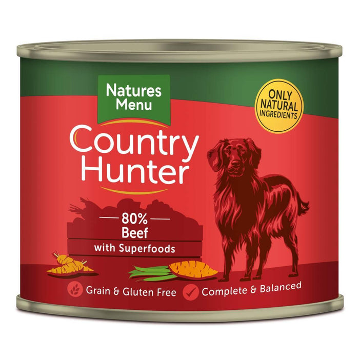 Natures Menü Country Hunter Superfood Rindfleischdosen 6 x 600 g