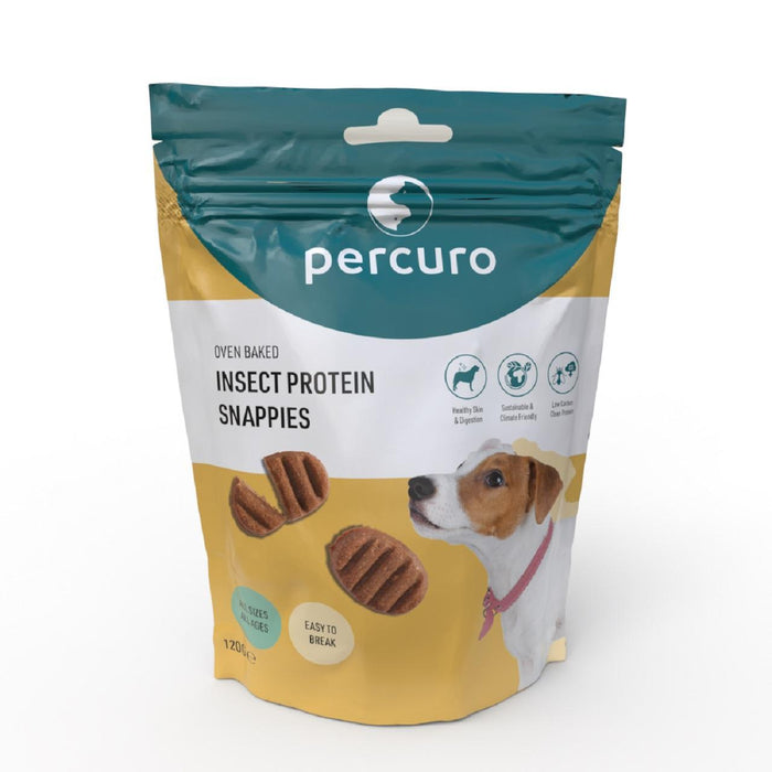 Percuro Snappies Insect Protein Four Baked Dog Treats 120g