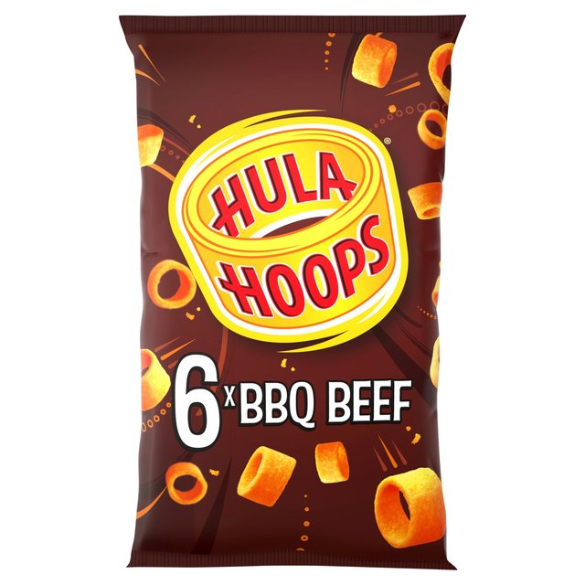Hula Hoops BBQ Beef multipack Crisps 6 par paquet