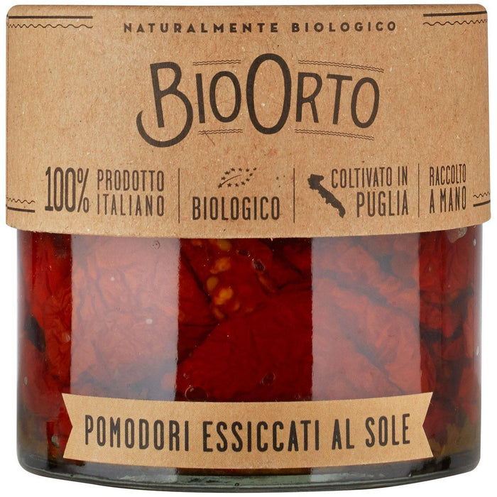 Bio -Orto -Bio -Tomaten in extra jungfräulichem Olivenöl 212G